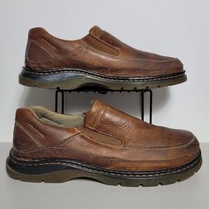 Dr. Martens Men’s Brown Leather Casual Slip On Shoes Round Toe Size 11M
